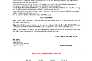 Quyết định 757/QĐ-KTNN Quy định thể thức và kỹ thuật trình bày văn bản
