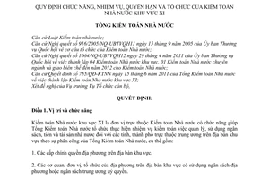 Quyết định 756/QĐ-KTNN  chức năng, nhiệm vụ, quyền hạn và tổ chức