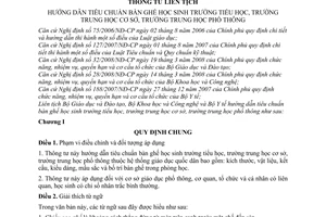 Thông tư liên tịch 26/2011/TTLT-BGDĐT-BKHCN-BYT hướng dẫn tiêu chuẩn bàn ghế học