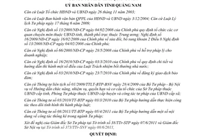 Quyết định 12/2011/QĐ-UBND nhiệm vụ quyền hạn cơ cấu  sở Tư pháp Quảng Nam