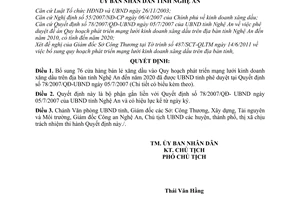 Quyết định 2226/QĐ-UBND  bổ sung quy hoạch phát triển mạng lưới kinh doanh