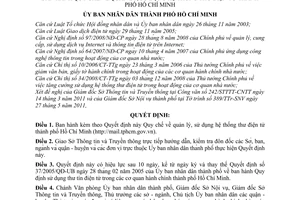 Quyết định 41/2011/QĐ-UBND Quy chế quản lý, sử dụng hệ thống thư điện tử thàn