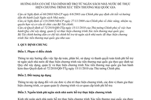 Thông tư 88/2011/TT-BTC hướng dẫn cơ chế tài chính hỗ trợ từ ngân sách nhà nước