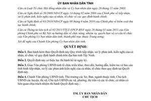 Quyết định 1232/QĐ-UBND 2011 kiến nghị của cá nhân tổ chức quy định hành chính