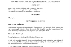 Nghị định 47/2011/NĐ-CP hướng dẫn Luật bưu chính