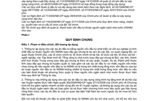 Thông tư 86/2011/TT-BTC  quản lý, thanh toán vốn đầu tư và vốn sự nghiệp