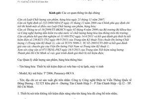 Công văn 113/QLCL-CL1 cảnh báo về thiết bị tiết kiệm điện