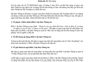 Công văn 3122/BTP-PLDSKT  góp ý dự thảo Thông tư quy định sử dụng căn hộ