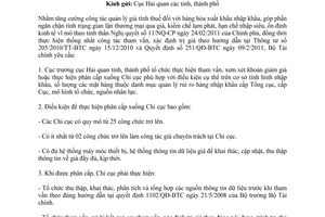 Công văn 7293/BTC-TCHQ thực hiện Thông tư 205/2010/TT-BTC