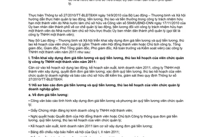 Công văn 5271/SLĐTBXH-LĐ triển khai xây dựng đơn giá tiền lương