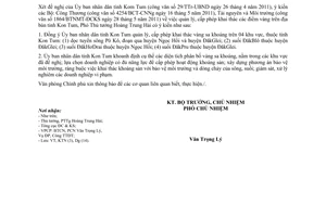 Công văn 3976/VPCP-KTN quản lý, cấp phép khai thác điểm vàng