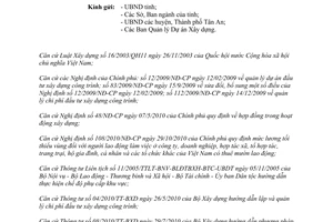 Công văn 1070/SXD-HD hướng dẫn lập và quản lý chi phí đầu tư xây dựng công trình