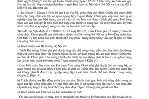 Công văn 2144/BNV-TCBC trao đổi ý kiến nội dung bài báo Bộ Nội vụ giao biên chế