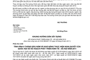 Công văn 4106/BKHĐT-TH khung hướng dẫn xây dựng kế hoạch phát triển kinh tế