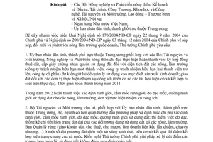 Công văn 1019/TTg-ĐMDN sắp xếp đổi mới nông, lâm trường quốc doanh