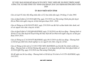 Quyết định 1314/QĐ-UBND 2011 phát triển nghề công tác xã hội Tây Ninh 2010-2015