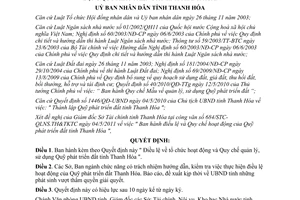 Quyết định 2109/2011/QĐ-UBND quản lý sử dụng Quỹ phát triển đất Thanh Hóa