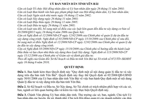 Quyết định 22/2011/QĐ-UBND quản lý đầu tư và xây dựng trên địa bàn tỉnh