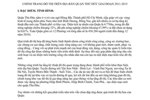 Kế hoạch 134/KH-UBND chỉnh trang đô thị quận Thủ Đức Hồ Chí Minh 2011 2015