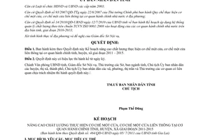 Quyết định 464/QĐ-UBND 2011 cơ chế một cửa cơ chế một cửa liên thông tại cơ quan hành chính Gia Lai