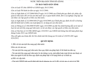 Quyết định 1364/2011/QĐ-UBND về xử lý tài sản tịch và tài sản thuộc nhà nước