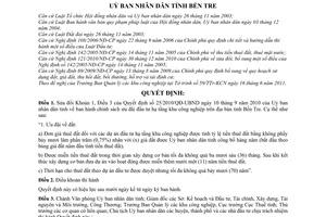 Quyết định 15/2011/QĐ-UBND sửa đổi Quyết định 25/2010/QĐ-UBND