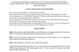 Quyết định 06/2011/QĐ-UBND Quy chế quản lý và sử dụng nguồn hỗ trợ phát triển