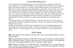 Quyết định 02/2011/QĐ-UBND Quy chế tổ chức và hoạt động Phòng Tài chính