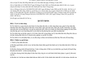 Quyết định 19/2011/QĐ-UBND Chức năng, nhiệm vụ Sở Tài chính tỉnh Hà Nam