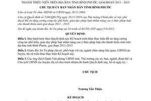 Quyết định 1572/QĐ-UBND năm 2011 Kế hoạch thực hiện Đề án tăng cường công tác
