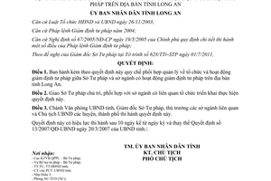 Quyết định 20/2011/QĐ-U quản lý và tổ chức hoạt động giám định tư pháp Long An