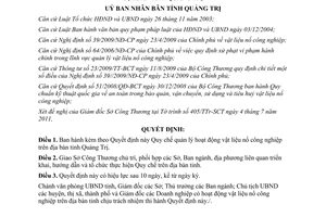 Quyết định 16/2011/QĐ-UBND Quy chế quản lý hoạt động vật liệu nổ công nghiệp