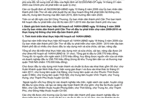 Kế hoạch 39/KH-UBND năm 2011 đầu tư phát triển chợ đô thị 2011-2015 Cần Thơ