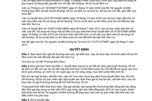 Quyết định 1572/QĐ-UBND đơn giá bồi thường nhà cửa vật kiến trúc