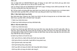 Thông tư 31/2011/TT-BYT hướng dẫn danh mục thuốc chủ yếu sử dụng tại cơ sở khám