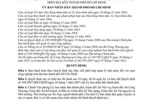 Quyết định 47/2011/QĐ-UBND Quy chế phối hợp quản lý nhà nước