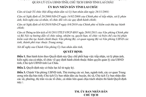 Quyết định 816/QĐ-UBND 2011 tiếp nhận xử lý phản ánh kiến nghị về quy định hành chính Lai Châu
