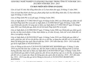 Quyết định 29/2011/QĐ-UBND mức thu học phí đối với trường mầm non, phổ thông