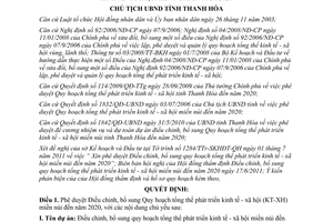 Quyết định 2253/QĐ-UBND quy hoạch tổng thể phát triển kinh tế miền núi Thanh Hóa