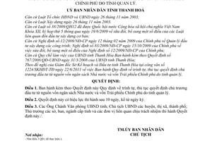 Quyết định 2237/2011/QĐ-UBND trình tự, thủ tục quyết định chủ trương đầu tư