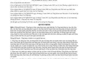 Quyết định 928/QĐ-KTNN chức năng nhiệm vụ quyền hạnphòng trực thuộc Vụ Tổng hợp