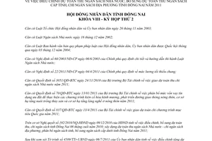 Nghị quyết 14/2011/NQ-HĐND điều chỉnh dự toán thu ngân sách Nhà nước 2011