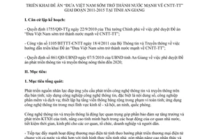 Kế hoạch số 24/KH-UBND năm 2011 Kế hoạch triển khai Đề án đưa Việt Nam sớm trở