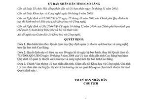 Quyết định 1548/2011/QĐ-UBND quản lý nhiệm vụ khoa học và công nghệ