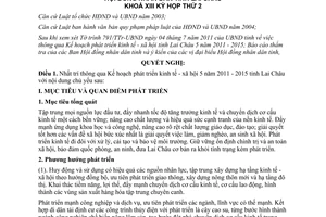 Nghị quyết 12/2011/NQ-HĐND phát triển kinh tế xã hội 2011 2015 Lai Châu