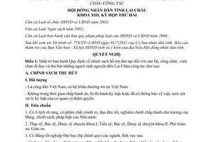 Nghị quyết 17/2011/NQ-HĐND đào tạo cán bộ công chức viên chức đi học thu hút người tình nguyên Lai Châu