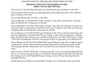 Nghị quyết 04/2011/NQ-HĐND sửa đổi Nghị quyết 22/2010/NQ-HĐND mức giá đất