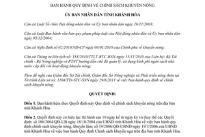 Quyết định 18/2011/QĐ-UBND chính sách khuyến nông