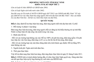 Nghị quyết 20/2011/NQ-HĐND17 quy định hỗ trợ thực hiện hỏa điện táng người chết