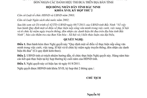 Nghị định 22/2011/NQ-HĐND17 quy định thực hiện nếp sống văn minh trong việc cưới